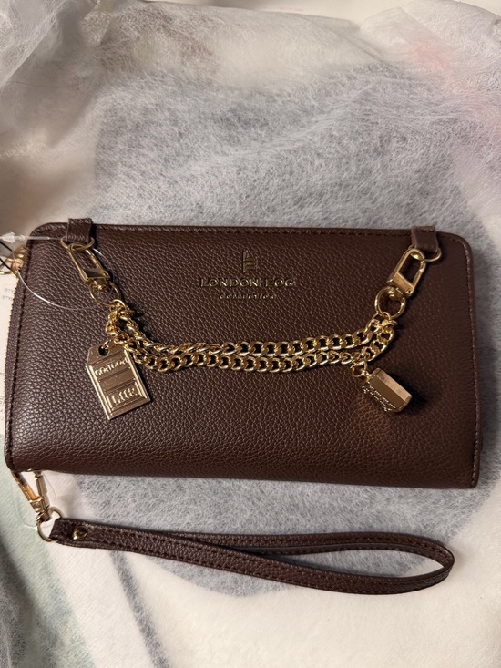 London Fog Handbags - London Fog Brown Wristlet